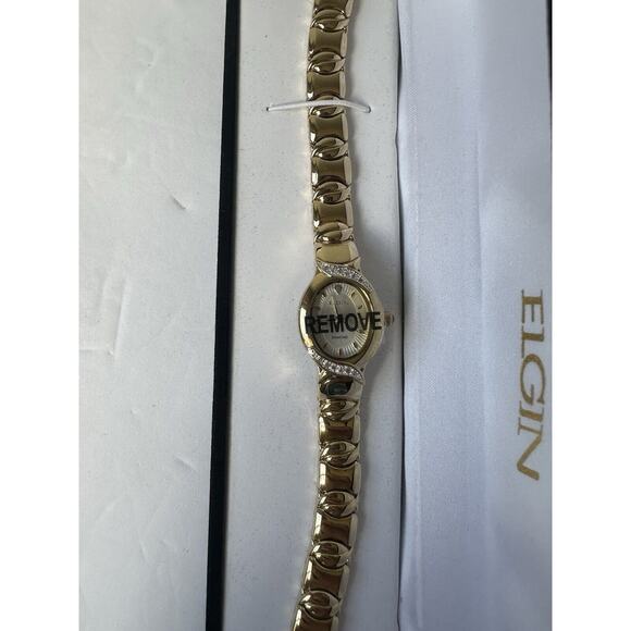 Elgin Diamond SR626SW Gold Quartz Women’s Watch New In Box main image 8